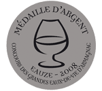 Médaille d'Argent Concours des Eaux de Vie d’Eauze 2008